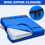 TICONN Mattress Bags for Moving, Heavy Duty Queen Mattress Cover Storage Bag with Full-Around Handle and Adjustable Buckles (Blue, Queen)