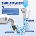 3pcs Drain Clog Remover, Pipeline Dredging Agent, Powerful Quick Cleaning Drain Toilet Cleaner Tool, Unclog Toilet Clog And Kitchen Sink Pipe Unblocker Powder