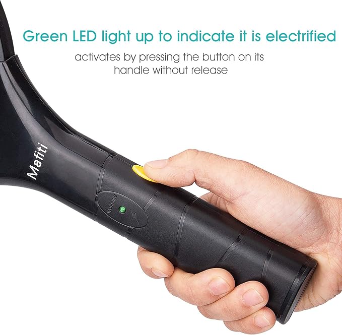 mafiti Fly Swatter Electric, Battery Powered Fly Killer Mosquito Zapper Bug Zapper Racket for Indoor Outdoor (2 Pack)