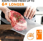 Wevac Vacuum Sealer Bag Rolls, 11"x16' (2 Rolls), Heavy Duty Food Storage for Sous Vide, Freezer, Meal Prep, Keep Food Fresh Longer