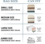 Roomimaster Vacuum Storage Bags, Vacuum Seal Space Saver Bags for Clothing, Travel Lugggage,Carry-on, Blankets, Comforters, Pilow, Bedding, 10 Large