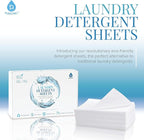 Pursonic Eco Laundry Detergent Sheets - 30 Sheet (60 Loads) Natural Zero Plastic Laundry Sheets with Powerful Cleaning Power - Travel Essentials, Quick-Dissolving & Mess-Free (Fresh Linen)