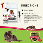 Natural Armor Peppermint Repellent for Mice/Mouse, Rats & Rodents. Natural Spray for Indoor & Outdoor Use Rodent Shield - 128 Fl Oz Gallon Refill