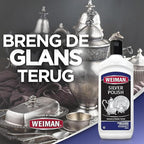 Weiman Silver Cream Cleaner 3-in-1, Anti-Tarnish Technology, Safely Clean, Polish, Shine & Restore, Removes & Prevent Tarnish (Pack of 6)