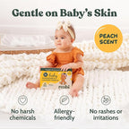 Roobi Baby Laundry Detergent Sheets. Specially Formulated for Sensitive Skin. Newborns, Infants & Toddlers Clothes. Peachy Lullaby Scent. Up to 128 Loads