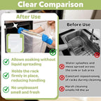 6-Pack 15.7 x 23.7 Inch Oven Rack Cleaning Bags, Reusable No-Scrub Soaking Bags with Sealed Zip for Removable Oven Racks, Grill Grates and BBQ Racks, Leak-Resistant Clear PE, No Cleaner Included