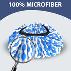 Spin Mop Replacement Set, Includes 2 Mop Head Replacement, 1 Mop Handle (30-58in Adjustable 4-Section Pole), 1 Spin Base