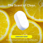 BLUELAND 100% Plastic-Free Dishwasher Detergent Tablets, 60 Count, Lemon Zest Scent, Eco Friendly Dishwashing Pods, Natural, USDA Certified biobased