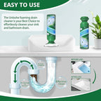 Foaming Drain Cleaner, Sink Drain Cleaner Foam, Drains Clog Remover for Bathroom Sinks, Tubs, Washbasin (2PCS)