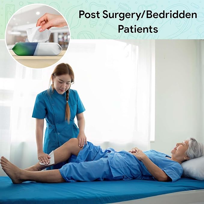 XL Adult Body Wipes for Women and Men - 1 Pack of 8 Travel Cleansing Wipes - 10x10 Large for Camping, Gym, Travel, and More