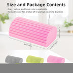 6 PCS Damp Duster Sponge, Magic Sponge Eraser, Reusable Household Cleaning Sponge Tool for Cleaning Dishes, Blinds, Glass, Baseboards, Vents,Glass, Railings, Mirrors