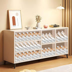 MOVDEET Shoe Slots Organizer,24 Pack Transparent Shoe Stacker Adjustable Shoe Slot Organizer Space Saver Shoe Rack Holder Shoes Storage Organizers for Closet,Transparent