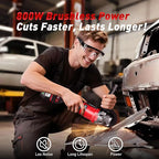 Cordless Angle Grinder, 4-1/2" Battery Grinder with 2 Batteries, LED Display,Burshless motor for Metal Cutting Grinding, Rust Removal