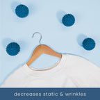 S&T INC. Reusable Plastic Dryer Balls, Fabric Softener for Laundry, Dark Blue, 2.5 in, 6 Pack