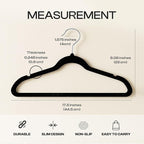 Utopia Home Velvet Hangers 150 Pack – Luxury Non-Slip Slim Pant & Coat Hangers, Strong Space-Saving Clothes Hangers with Pants Bar and 360° Swivel Hook – Black