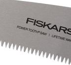 Fiskars 15” PowerTooth D-Handle Saw with Razor-Sharp Stainless Steel blade, Ergonomic SoftGrip Handle for Comfort and Control, Heavy-Duty Hand Saw