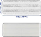Microfiber Cleaning Pads for Flat Mop Bucket Set : 10 Packs 13" X 4.9" Washable Pads for Floor Cleaning Compatible with Tethys & Most 13 Inch Flat Mop Bucket System