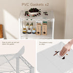 Golpart Small 5 Tier Shelves Storage Wire Shelving Unit Metal Shelf Adjustable Organizers Storage Shelving with Wheels for Bathroom Laundry Room Kitchen Pantry12”D x 18”W x 57.2”H White