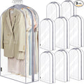 BALEINE 40'' Clear Garment Bags, 10.5'' Wide PEVA Suit Bag for Closet Clothes Dresses Suit Coats Storage (Clear, 9PK)