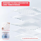 IDEATECH 8Pack Vacuum Storage Bags with Electric Pump, Jumbo Vacuum Seal Bags for Clothing, Bedding & Blankets, Heavy Duty Compression Space Saver with Airtight Seal, Closet & Under Bed Storage-4L+4XL