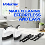 Scrub Brush - 6 Pack, Scrub Brushes for Cleaning, Heavy-Duty Scrub Brush, Stiff Bristles Cleaning Brush, for Kitchen, Bathtub, Floor and Wall Surfaces, Black