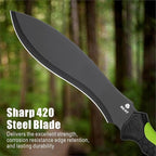 REAT Gardenging Machete, 17" Heavy Duty Machete with Sheath, Ergonomic No-Slip Handle, Machetes for Cutting Trees,Yard Work,Bushcraft