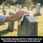JAOJAO Headstone Cleaner, Stone Cleaner Gravestone Cleaning Kit Restoring and Protecting Tombstones Efficient Cleaning No Damage to Stone for Graves Cemetery Gravestone, 250ml Transparent
