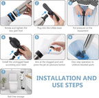 Air Plunger for Drain, High Pressure Air Drain Blaster with Visual Barometer Stainless Steel Toilet Clog Remover Toilet Unclogger Plungers for Bathroom, Toilets, Sink, Kitchen, Clogged Pipe