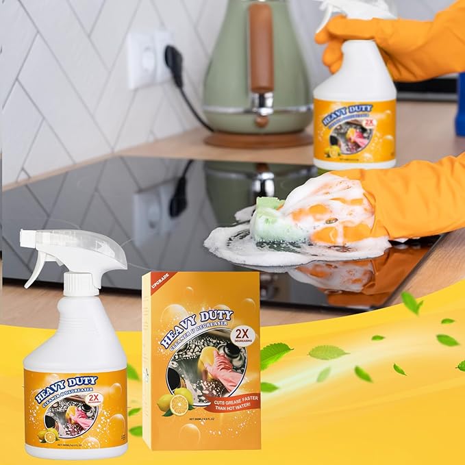 16.9 Fl Oz Clean Up Kitchen Oil Stains Spray, Kitchen Heavy Duty Cleaner Spray,All-Purpose Oil Stain Remover and Degreaser Spray, Multipurpose Foam Cleaner Spray, Kitchens Grease Cleaner