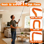 36FT Reach Duster Cleaner Kit, Dusters for Cleaning with Extension Pole, Baseboard & Wall and Window Cleaner Mop for Fan Blades, High Ceiling and Cobweb