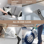 Steam Cleaner, 2500W High Pressure Steamer for Cleaning, 6-Level Adjustable Handle, 10s Fast Heat-Up, 250°F Deep Cleaning for Home, Kitchen, Car, Dirt, Grease, Grout, Tile