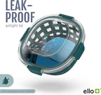 Ello Duraglass Meal Prep Container- Glass Food Storage Container with Silicone Sleeve and Airtight BPA-Free Plastic Lid, Dishwasher, Microwave, and Freezer Safe