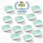 Dishwasher Cleaner - 12 Tablets - 12 Month Supply - Unscented