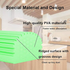6-Pack Damp Clean Duster Sponge,Magic Sponge Eraser for Housekeeping,Reusable Cleaning Sponge for Blinds,Vents,Mirrors,Glass, Baseboards,Window Track Grooves and Railings (Green)