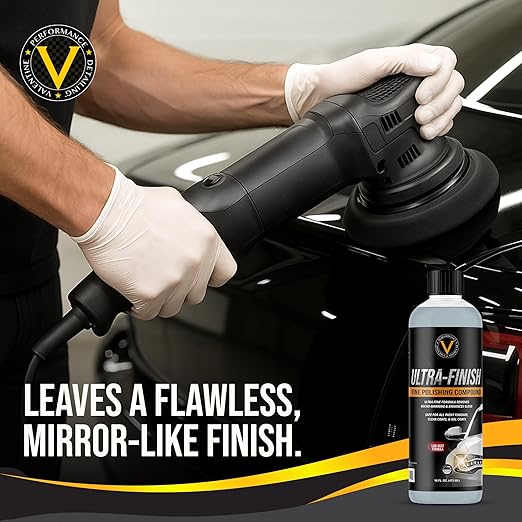 VPD Ultra-Finish Fine Polishing Compound 16 oz – Final Step Car Polish & Rubbing Compound for Cars, Removes Micro-Marring & Fine Swirls, Enhances Gloss & Depth, Safe for Clear Coats, Silicone-Free