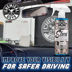 Chemical Guys CLD300 Streak Free Glass & Window Cleaner (For Glass, Windows, Mirrors, Nav. Screens & More; Car, & Home) Ammonia Free & Safe on Tinted Windows, 128 fl oz + ACC151 Spray Bottle, 16 oz.