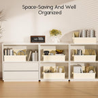 Large Closet Organizers and Storage Bins - 6 Pack Trapezoid Storage Baskets for Shelves, Foldable Fabric Baskets with Handles Ideal for Closet, Basket, Wardrobe and Shelf Storage, Beige