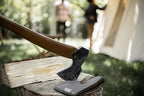 Barebones Felling Axe - Carbon Steel Blade - All-Purpose Axe - Leather Accents - Polyester Sheath