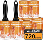 WulaWindy Lint Roller for Pet Hair, Extra Sticky Lint Rollers Pet Hair Remover for Clothes, Work Great on Pet Hair Value Pack (4 Pack) (8 Pack)