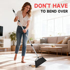 Heavy Duty Broom, 54-inch Adjustable Long Handle Angle Brooms Large Brooms for Sweeping Indoor and Outdoor Commercial Broom for Home Kitchen Patio Garage Porch Courtyard Classroom, Black
