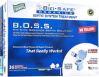 B.O.S.S. Bio-Safe Organics Septic Tank Treatment 36 Month Supply 2.5 oz Bags - Patented Bact Enzyme Exxon Valdez Septic System Monthly Maintenance Formula - Treats All Septic Systems - 3 Pack