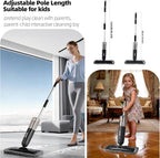 Electric Spray Mop Floor Cleaner with 2 Mopping Pads 700ml Bottle & Scraper 360° Swivel Head Lightweight Cordless Wet Dry Cleaner for Hardwood Floor Cleaning Laminate Tile Wood Vinyl & All Hard Floors