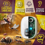 GRX-T25, Ultrasonic Pest Control Repeller - Electronic & Ultrasound, Indoor Plug-in Repellent - Get rid of - Rodents, Mice, Squirrels, Bats, Insects, Bed Bugs, Ants, Fleas, Spiders, Roaches (2 Pack)