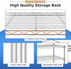 FDW 6-Shelf Adjustable,Storage Shelves Wire Shelving Shelving Unit Metal Shelves Storage Shelf,13" D x 23" W x 59" H,Chrome