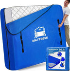 Mattress Bags for Moving, BETU Mattress Protector Waterproof Mattress Cover Full XL Size Storage Bags with 8 Heavy-Duty Handles and Zipper for Bed Extra Thick Large(2 Pack, 82"x57"x15" Blue)