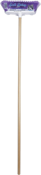 The Original Soft Sweep Magnetic Action Broom Assorted Colors with Natural Finish Wood Handles (4 Brooms)
