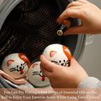 Dryer Balls Laundry Reusable - XL Wool Dryer Balls - Handmade Cute, Extra Large Dryer Balls, Shorten Drying Time, Organic Wool - Dry 1000+ Loads (3 Pack Cat Shape)