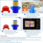 Abnaok Microwave Cleaner, Angry Mama Microwave Cleaner Microwave Oven Steam Cleaner Easily Clean in Minutes Cleans Add Vinegar and Water for Home or Office with English Manual (Blue)