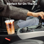 100 Pack 20 oz Clear Plastic Cups with Flat Lids and Straws, Disposable Iced Coffee To Go Cups, Plastic Smoothie Cold Drink Cup for Party, Picnic, Travel