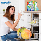 NATRUTH 30 Pack Dishwasher Cleaner Tablets Individually Wrapped,Deep Cleaning, Removes Grease & Limescale, Compatible with All DishWashing Machines